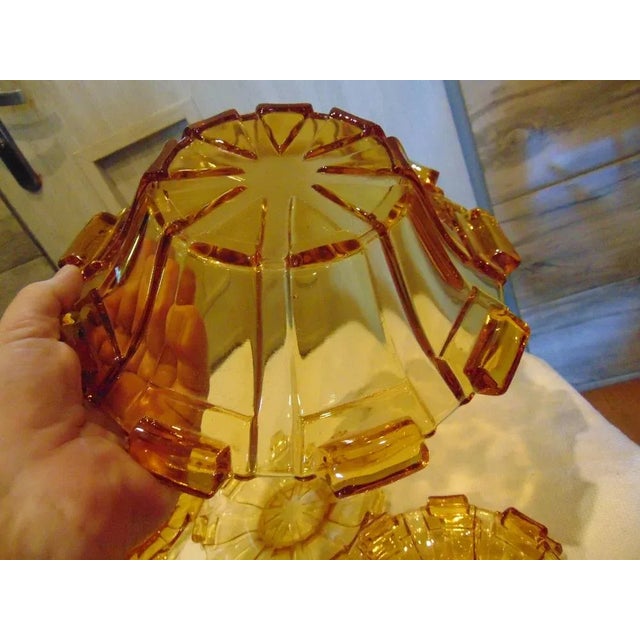 Art Deco Union Rosice Platter, Cups, Plates by Rudolf Schrotter, 1920s, Set of 8 For Sale - Image 6 of 7