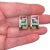 Gold Vintage 18k Gold Emerald Ruby Sapphire Diamond Earrings, A Pair For Sale - Image 8 of 8