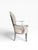 Silver Late 20th Century Hollywood Regency Silver Leaf Shell Back Armchairs in Brunschwig & Fils Velvet – Pair For Sale - Image 8 of 13
