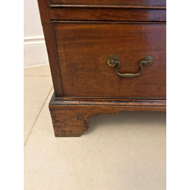 Brown Antique George III Mahogany Chest of Drawers, 1800 For Sale - Image 8 of 11