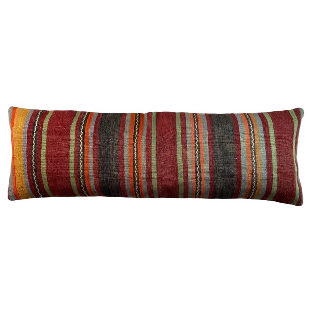Vintage Turkish Kilim Cushion Cover For Sale