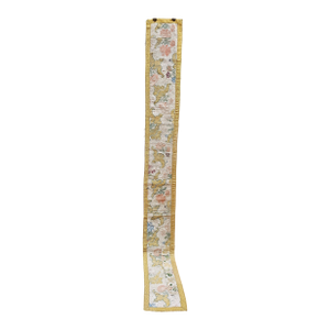 Early 18th Century Embroidered Silk and Gilt Threads Textile