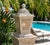Cream Vintage Palm Beach Regency Pier-Top Cast Stone Garden Lantern For Sale - Image 8 of 12