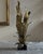 Wood Brass Floor Lamp attributed to Henri Fernandez for Maison Honoré, 1970s For Sale - Image 7 of 7