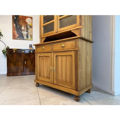 Antique Art Nouveau Kitchen Cabinet in Spruce, 1920s For Sale - Image 10 of 15
