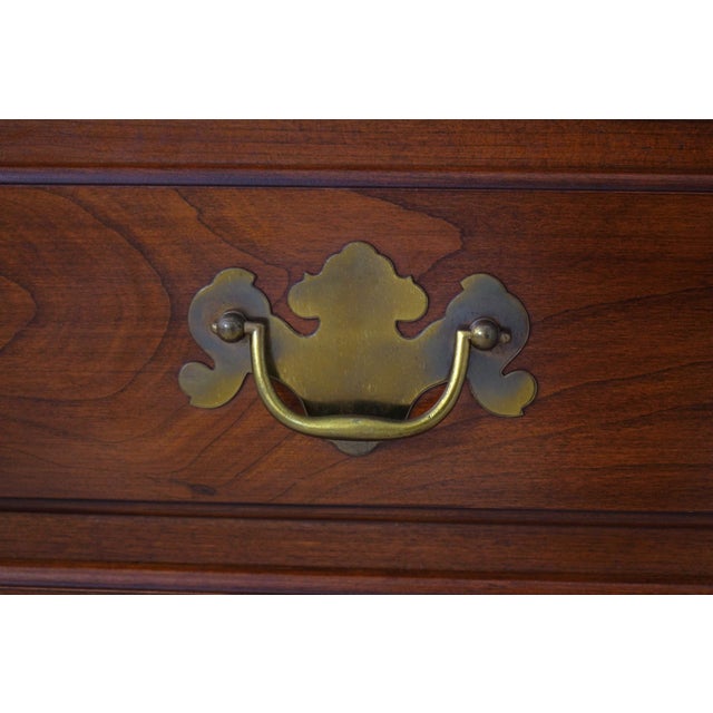 Brown Henkel Harris Cherry Step Back Cupboard Hutch For Sale - Image 8 of 18