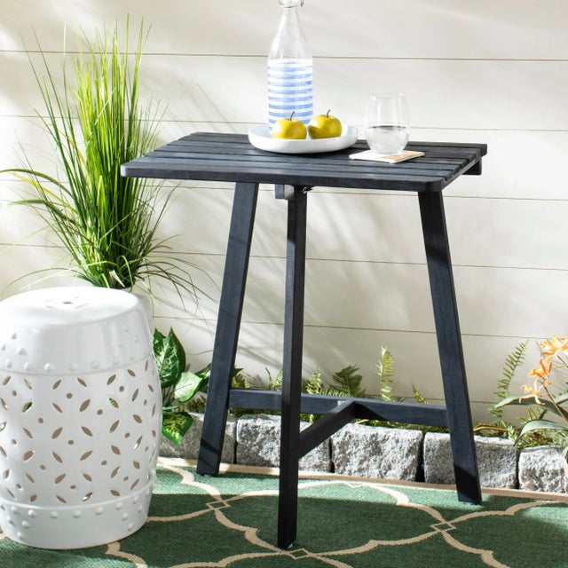 Outdoor Balcony Table in Dark Slate Grey For Sale - Image 10 of 11