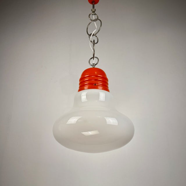 Artemide Mid-Century Modern Italian Bulb Pendant Light, 1970s For Sale - Image 4 of 8