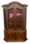 Vintage Century French Country Style Oak Display / China Cabinet For Sale - Image 10 of 11