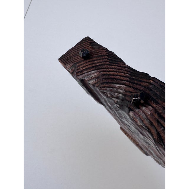 Vintage Hand-Carved Wood Catchall Bowl With Nail Studs, 1970s Spanish Gothic Revival Style For Sale - Image 9 of 10