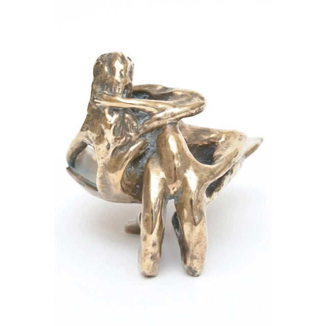 Vintage Signed Victor Zaikine Bronze Sculpture Erotic Lovers Embrace Series 60's For Sale - Image 9 of 10