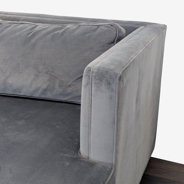 Mitchell Gold + Bob Williams Gray Velvet L-Shaped Sectional Sofa For Sale In San Francisco - Image 6 of 10