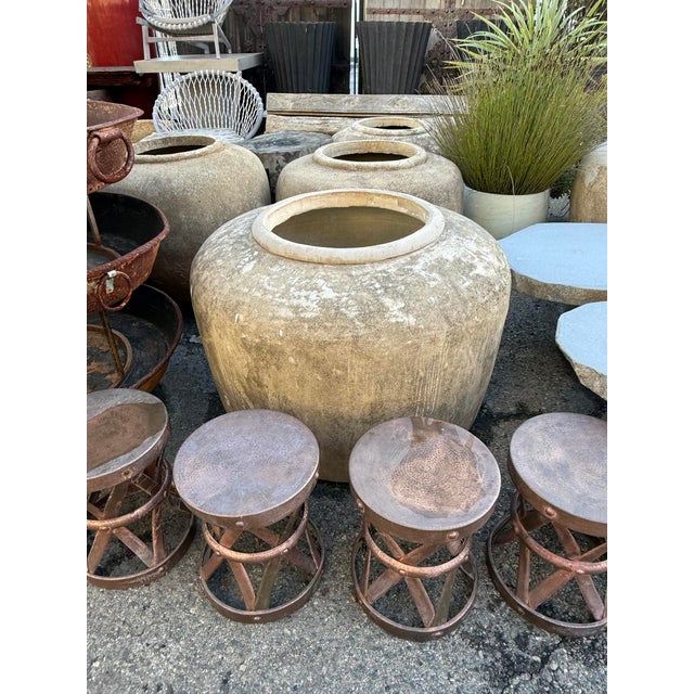 Early 20th Century Antique Cement Outdoor Java Pot / Planter For Sale - Image 5 of 5