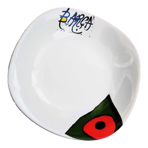 Joan Miro Barcelona Fc Barca Ceramic Serving Plate Dining Plate Art 2005