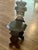 Wood Mid 20th Century Spanish Renaissance Revival Carved Walnut Sgabello Hall Chair With Leather Seat For Sale - Image 7 of 11