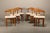 Vintage Brutalist Dining Chairs in Oak and Sheepskin by Henning Kjærnulf, Denmark, 1960s, Set of 6 For Sale - Image 3 of 18