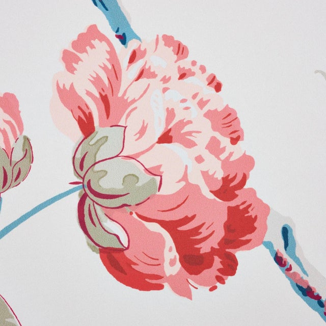 Contemporary Schumacher Daydream Wallpaper in Rose , Sample For Sale - Image 3 of 6
