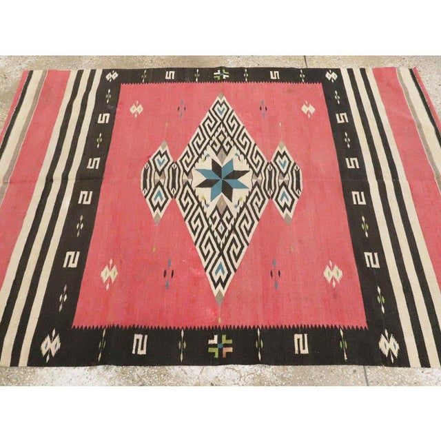 Galerie Shabab Collection Rustic Southwestern Style North American Navajo Tribal Accent Rug, Circa 1940 For Sale - Image 4 of 8