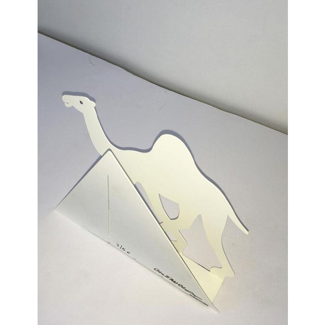 Painted Black Metal Egitto Sculpture by Bruno Chersicla, 1980 For Sale - Image 16 of 18