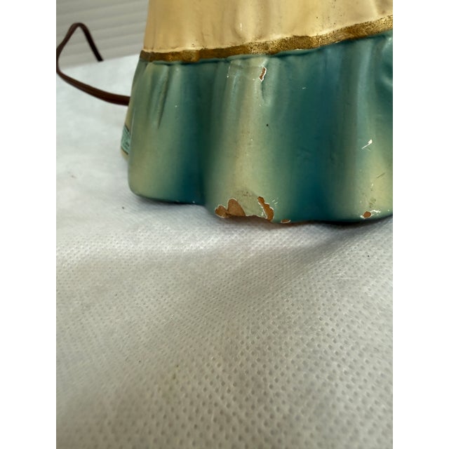 Vintage Ceramic Figurine Table Lamps, Pair For Sale - Image 9 of 12