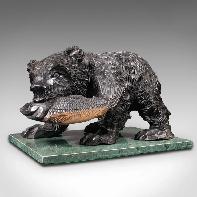 1900s Antique VictorianGerman Carved Fruitwood Decorative Bear Figure For Sale - Image 13 of 13