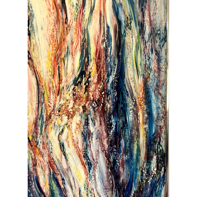 Abstract 1973 Painting, “Mystic Fires,” Signed by Swift For Sale In San Francisco - Image 6 of 13