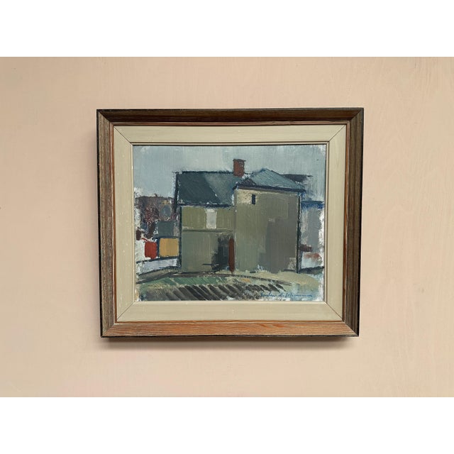 Gustav‑adolf Johansson, Sage House, 1950s, Oil Painting on Canvas, Framed For Sale - Image 12 of 18
