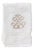 Beige French Scroll Guest Towel White Terry, Embroidered For Sale