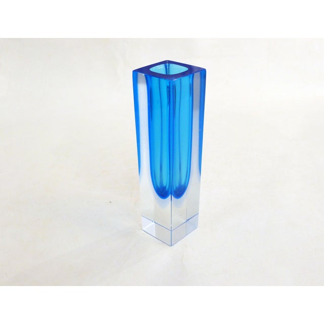 Small Turquoise Blue Sommerso Vase in Murano Glass, 1960s For Sale - Image 12 of 14