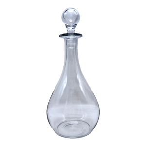 Late 20th Century Val St Lambert Crystal Decanter With Stopper Elegant Handcrafted Clear Glass