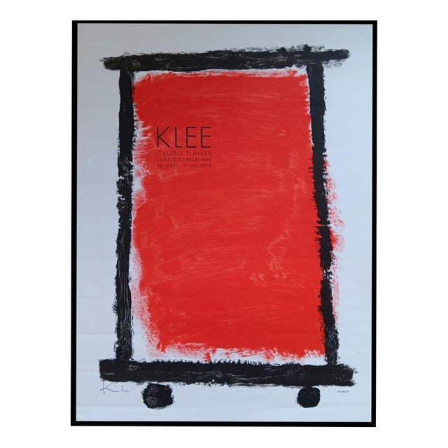 Original Paul Klee Exhibition Poster, Galerie Flinker, Paris, 1974 For Sale