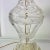 Shabby Chic Vintage Floral Etched Press Glass Table Lamp For Sale - Image 3 of 9