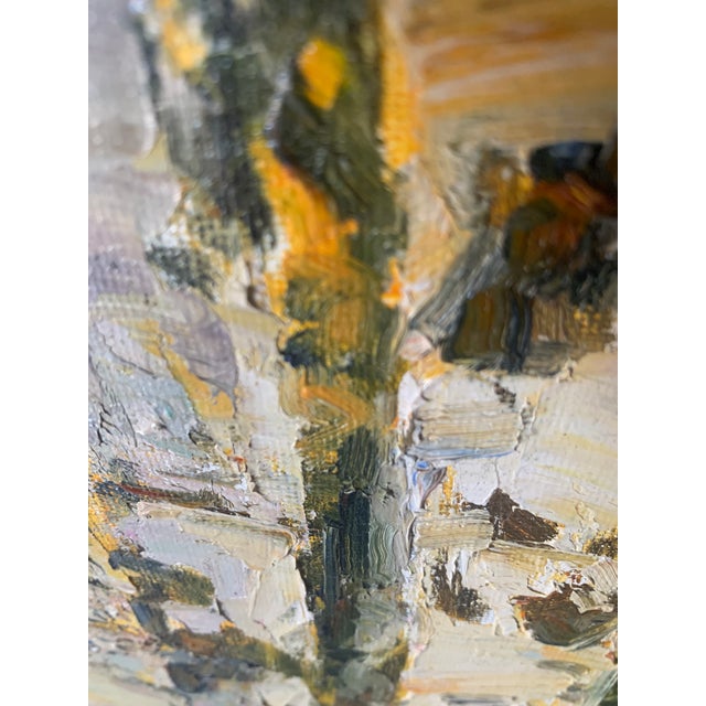 Paint Ann Dettmer 'September Snow' Painting 2006 Colorado Aspens Signed Oil Painting Landscape Impressionist, Framed For Sale - Image 7 of 14