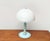 Metal German Postmodern Table and Floor Lamps with Light Blue and White Swirl Pattern, 1980s, Set of 2 For Sale - Image 7 of 18