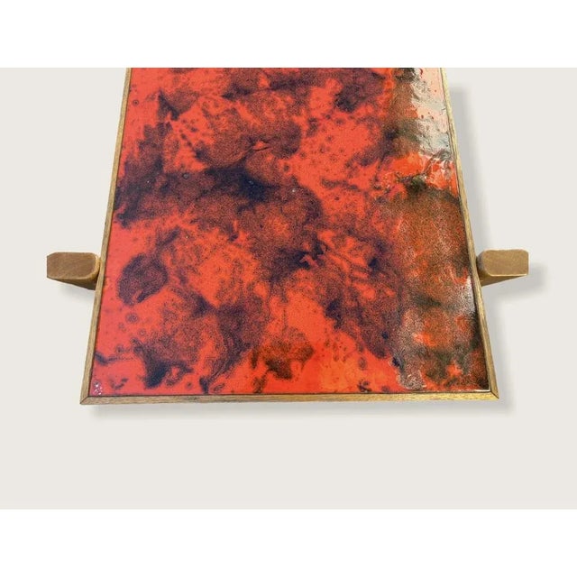 Vintage Enameled Coffee Table with Lava Effect Top, 1970s For Sale - Image 11 of 18