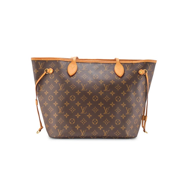 Modern Louis Vuitton Brown Monogram Canvas Leather Neverfull MM Tote Bag For Sale - Image 3 of 12