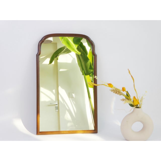 Antique Wooden Scalloped Wall Mirror, 1890s For Sale - Image 10 of 12