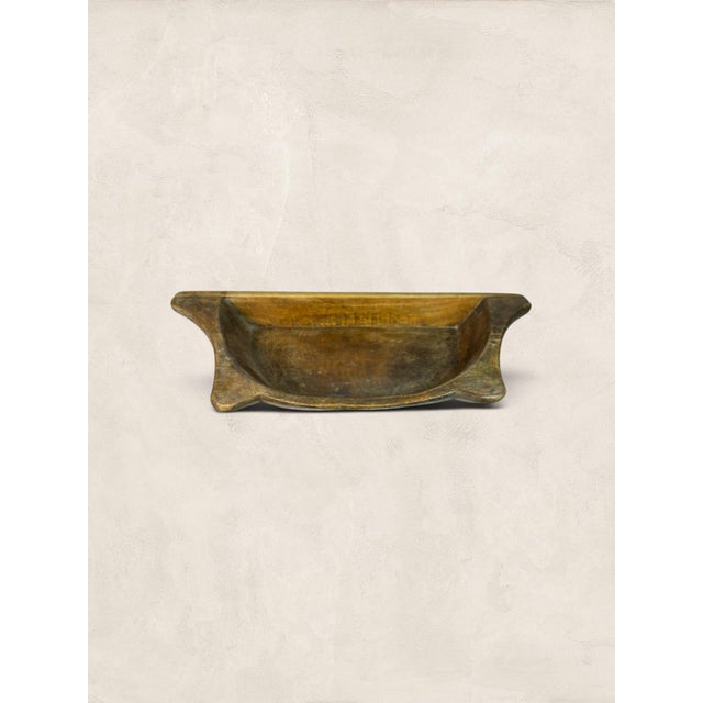 Antique English Hand-Hewn Oak Dough Bowl Trencher For Sale - Image 11 of 11