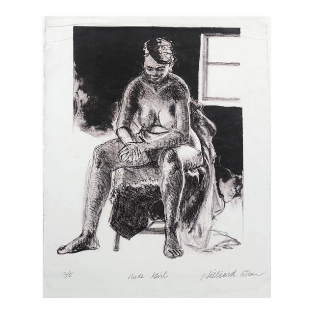 1970s Hilliard Dean Female Nude Lithograph For Sale