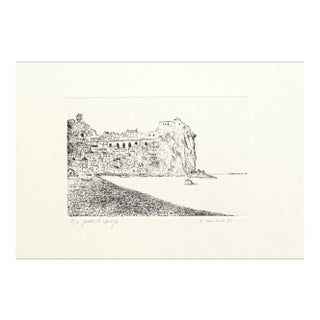 Scilla - Original Etching on Cardboard by Giovanni Omiccioli - 1971 1971 For Sale