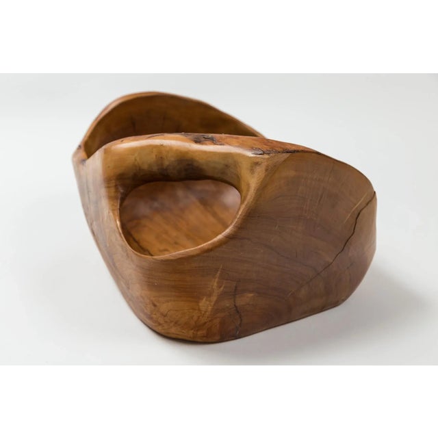 Hand-Carved Olive Wood Bowl, Jean Paul Bain, Vallauris, France, Circa 1970 For Sale In New York - Image 6 of 12