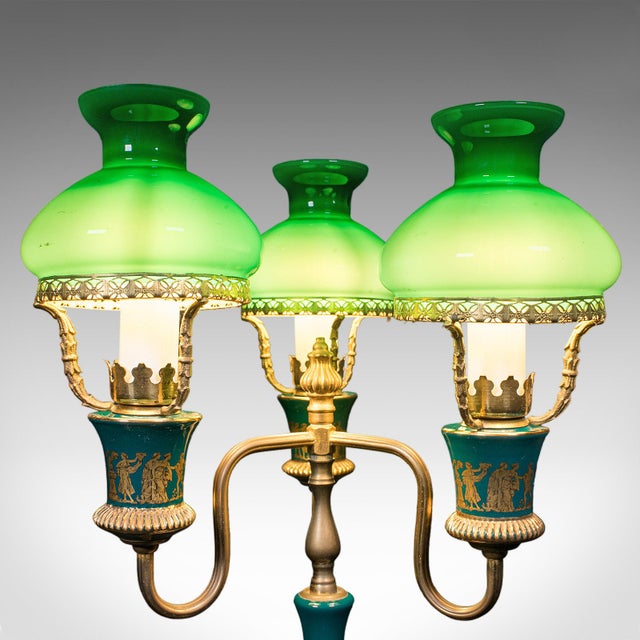 Vintage Three Branch Table Lamp, English, Accent Light, Neoclassical Revival For Sale - Image 9 of 12