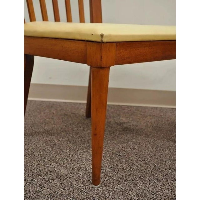 Brown Mid 20th Century Vintage Paul McCobb Style Mid Century Modern Maple Slat Back Dining Chairs- a Pair For Sale - Image 8 of 12