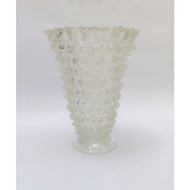 Vintage Art Deco Rostrato Murano Glass Vase, 1930s For Sale - Image 3 of 13
