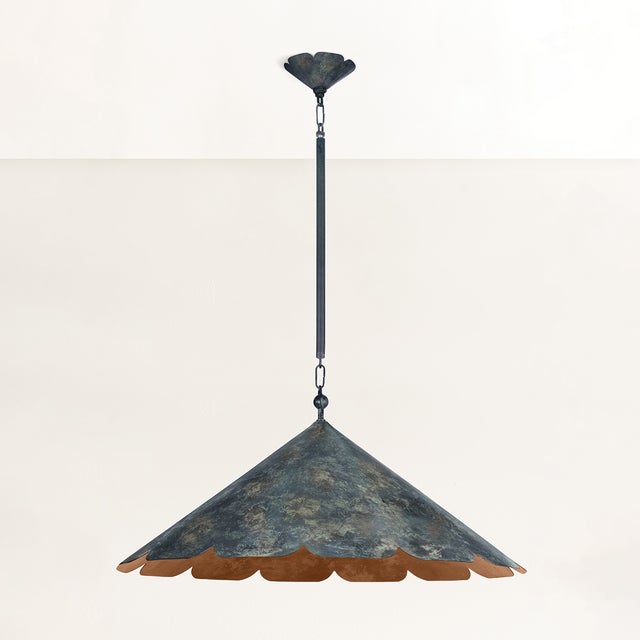 2020s Hudson Valley Lighting Folly Beach 32 in. 1 Light Pendant in Verdigris Finish For Sale - Image 5 of 10