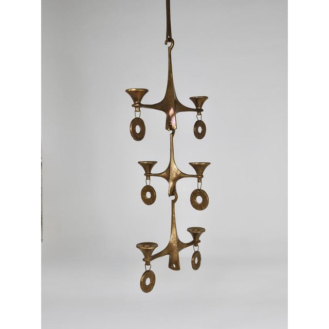 Brutalist Large Brutalist Hanging Ceiling Candelabra by Michael Harjes, 1970s For Sale - Image 3 of 18