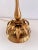 Gold Mid-Century Italian Palm Leaf Table Lamp in Brass with Leather Lampshade, 1970s For Sale - Image 8 of 12
