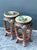 Vintage Asian Glazed Ceramic Low Stools - A Pair For Sale - Image 11 of 12