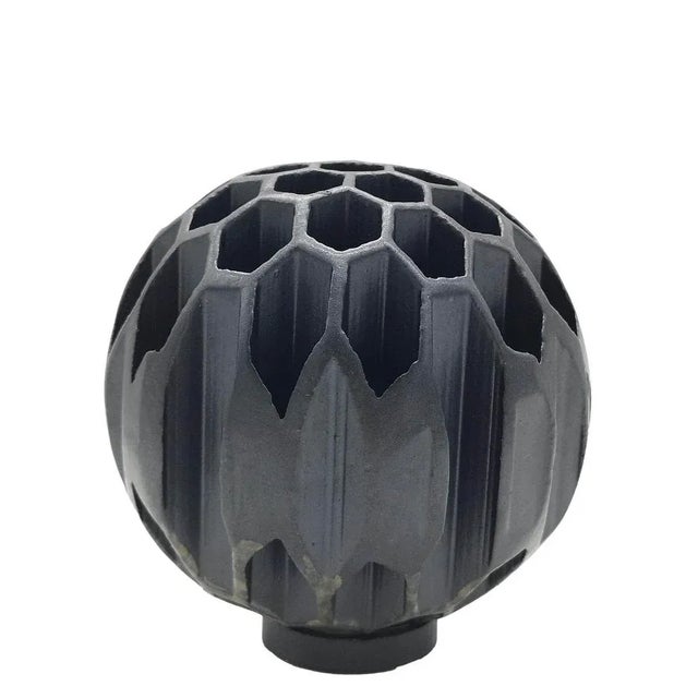 1960s Anthracite Ceramic Sphere Sculpture by Alessio Tasca, Italy, 1960s For Sale - Image 5 of 10