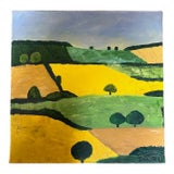 French Abstract Landscape Oil Painting For Sale